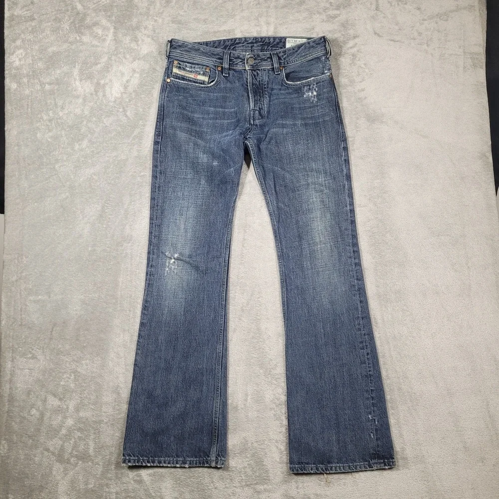 Vintage Diesel Zathan Jeans Mens 29x32 (Fits 31x32) Bootcut Low Rise 0071S Italy